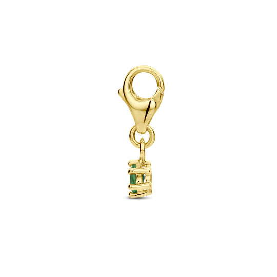 14K Geelgouden Slotbedel met Mei Geboortesteen – 15,5mm