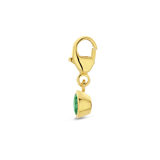 14K Geelgouden Slotbedel Mei Geboortesteen 15x5mm