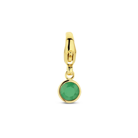 14K Geelgouden Slotbedel Mei Geboortesteen 15x5mm