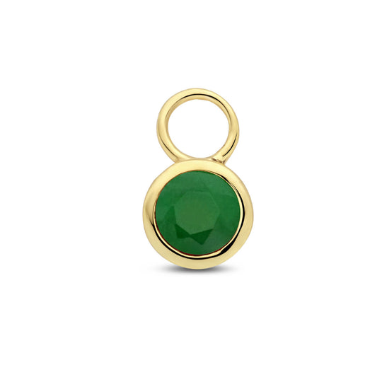 14K Geelgouden Oorringhanger Mei Geboortesteen 8,5x6mm – Per Stuk