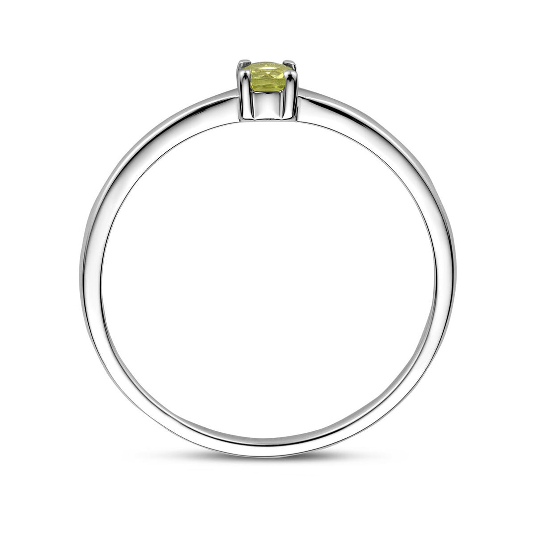 925 Zilveren Ring Augustus Peridot Geboortesteen 3mm
