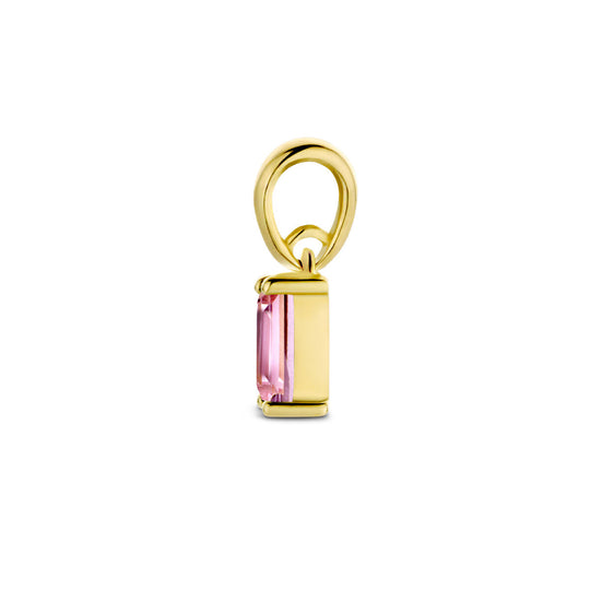 14K Geelgouden Hanger Oktober Geboortesteen 9mm