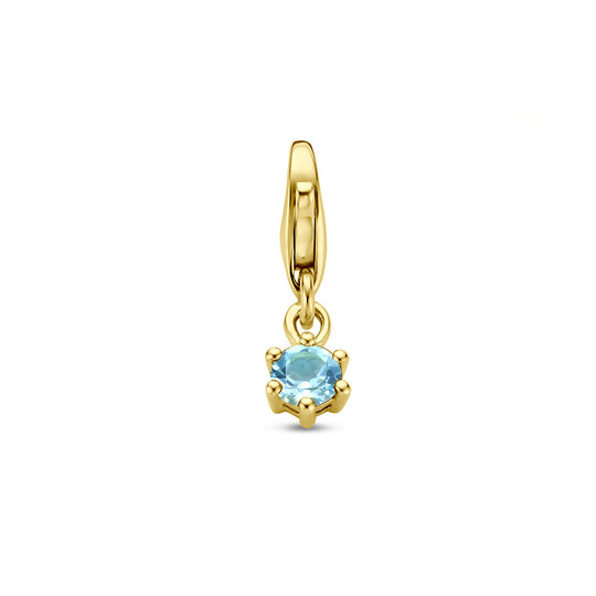14K Geelgouden Slotbedel met December Geboortesteen – 15,5mm