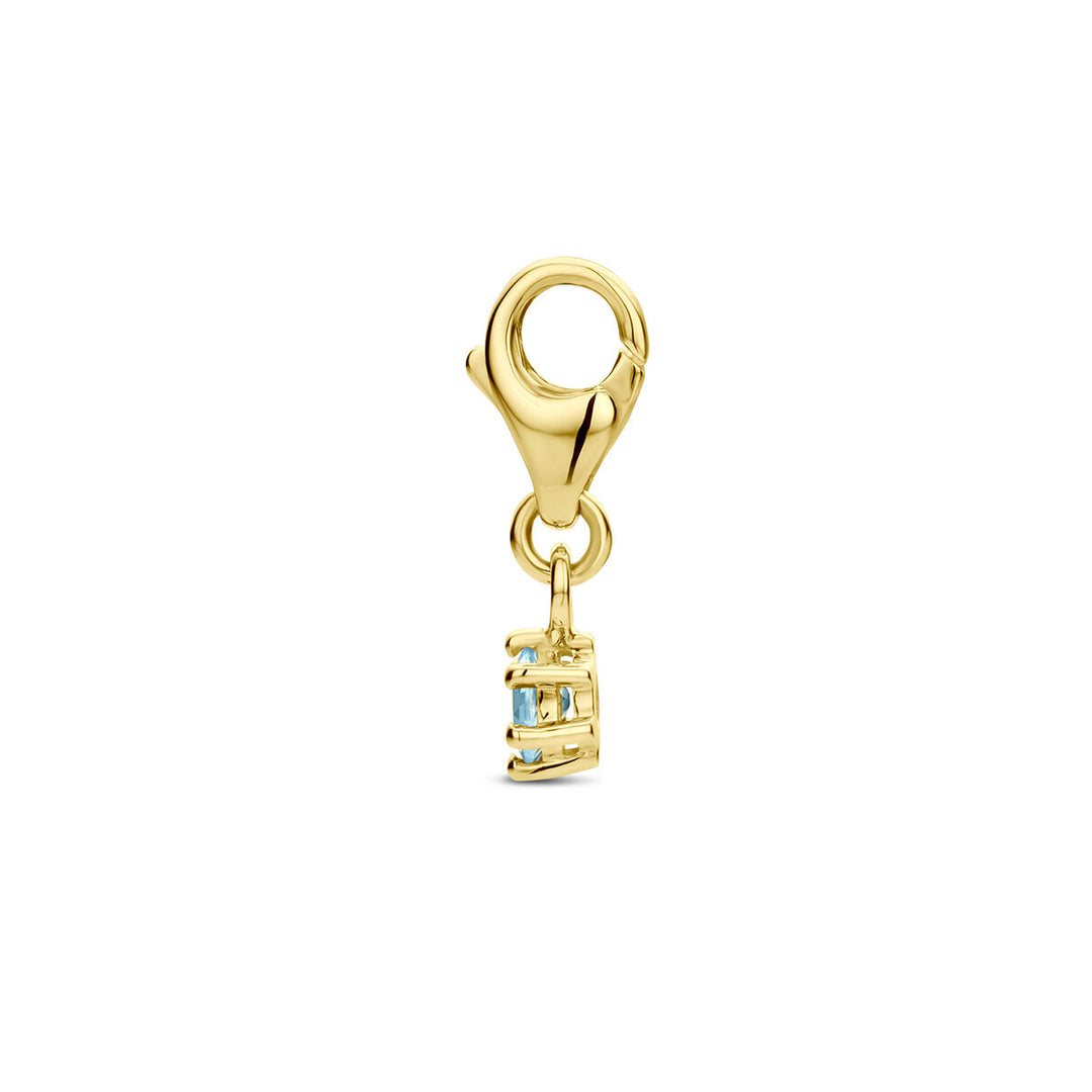 14K Geelgouden Slotbedel met December Geboortesteen – 15,5mm
