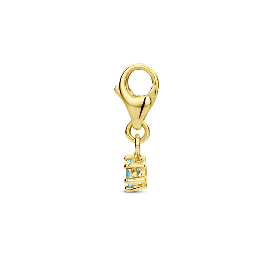 14K Geelgouden Slotbedel met December Geboortesteen – 15,5mm
