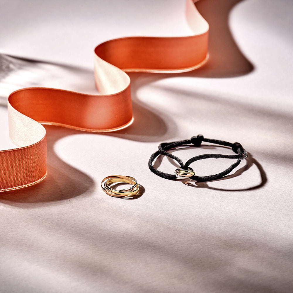 Tricolor Gouden Trinity Ring – Wit, Rosé en Geelgoud