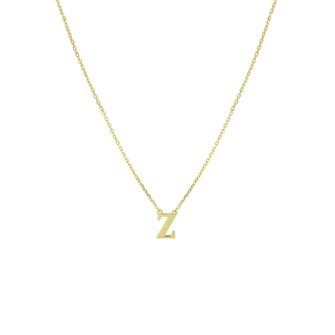14k Gouden Letter Collier – Anker Schakel 0,8 mm, 40–44 cm Verstelbaar