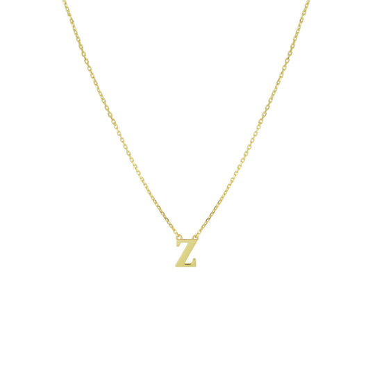14k Gouden Letter Collier – Anker Schakel 0,8 mm, 40–44 cm Verstelbaar