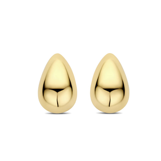 Verguld 925 zilveren oorknoppen druppelvorm – 20x12,5mm