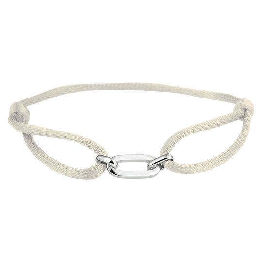 Satijnen Armband Verstelbaar 13–26 cm met Element 20x6 mm