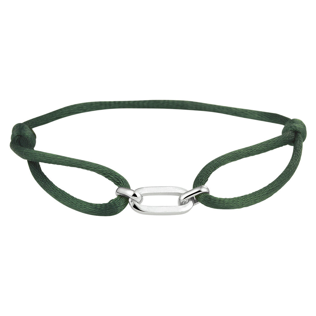 Satijnen Armband Verstelbaar 13–26 cm met Element 20x6 mm