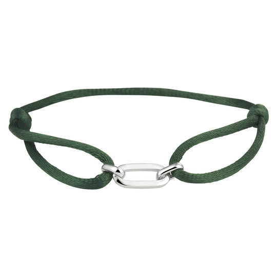 Satijnen Armband Verstelbaar 13–26 cm met Element 20x6 mm