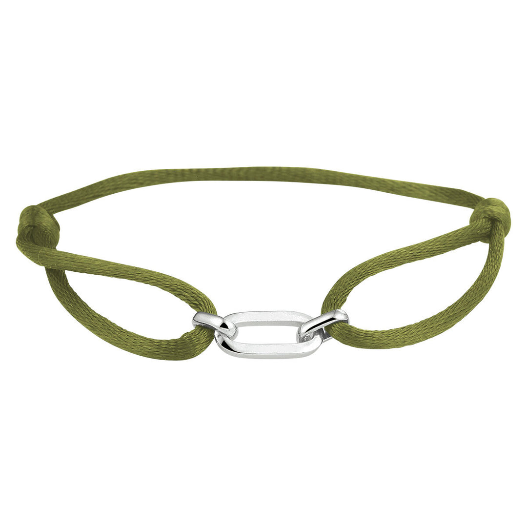 Satijnen Armband Verstelbaar 13–26 cm met Element 20x6 mm