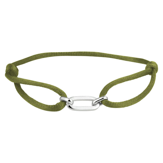 Satijnen Armband Verstelbaar 13–26 cm met Element 20x6 mm