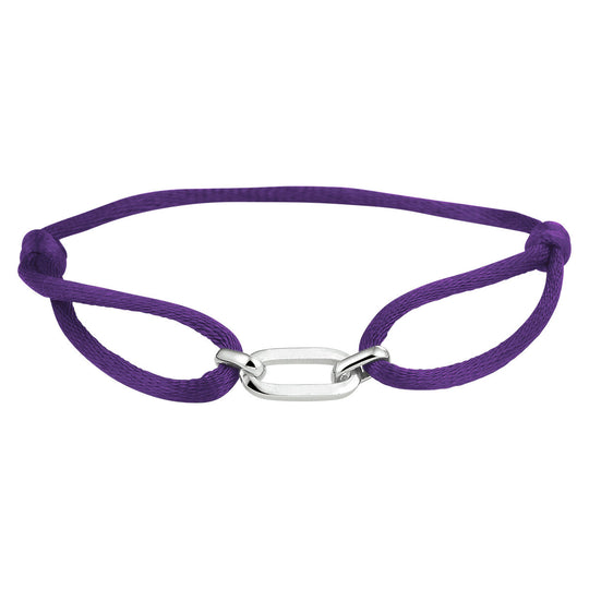 Satijnen Armband Verstelbaar 13–26 cm met Element 20x6 mm