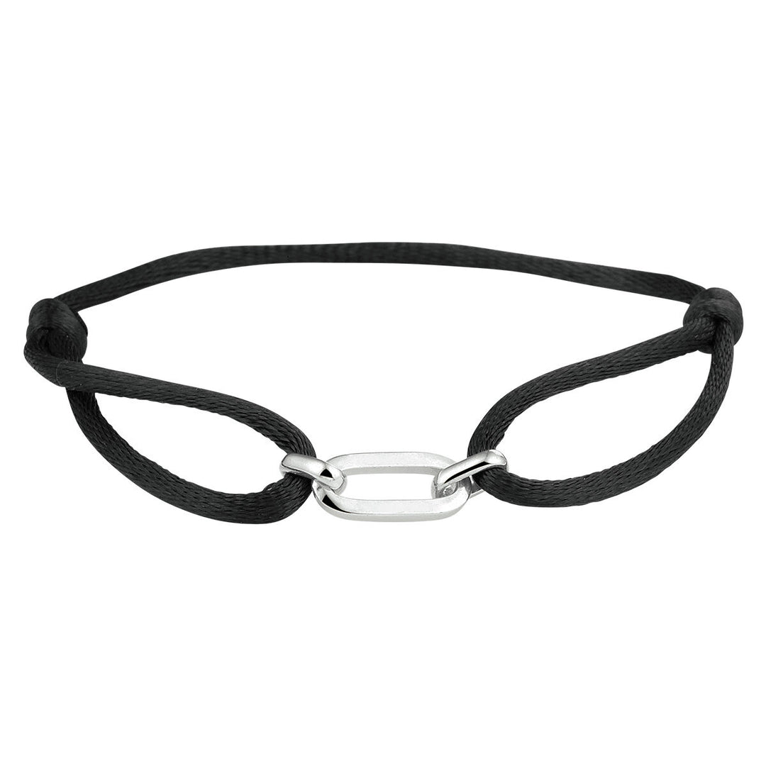 Satijnen Armband Verstelbaar 13–26 cm met Element 20x6 mm