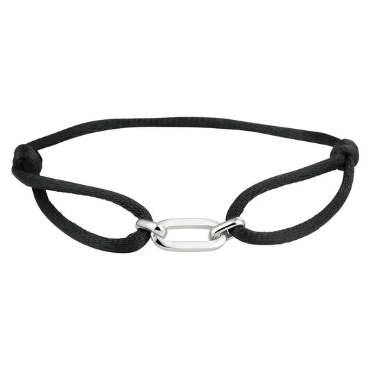 Satijnen Armband Verstelbaar 13–26 cm met Element 20x6 mm